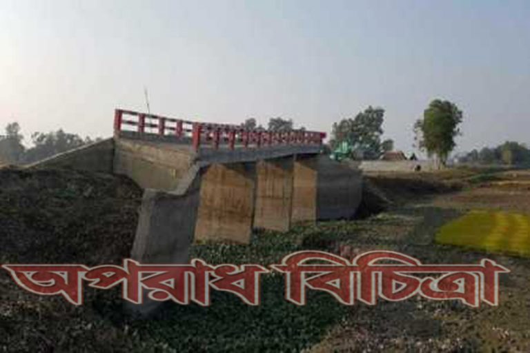 সেতুটি উদ্বোধনের আগেই হেলে পড়েছে
