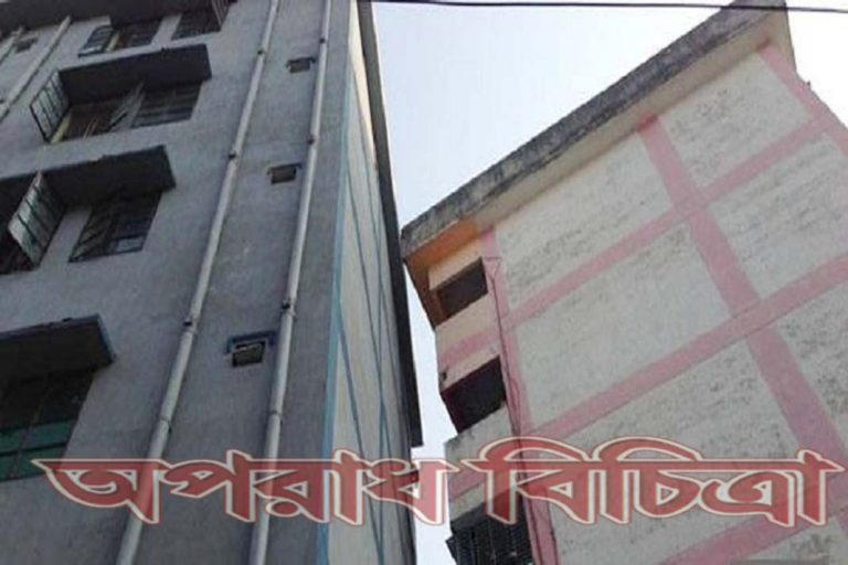 খালি করার নির্দেশ হেলে পড়া ভবন