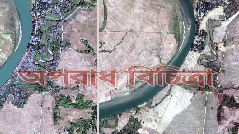 রোহিঙ্গাদের গ্রাম গুঁড়িয়ে বিলিন করে দিচ্ছে মিয়ানমার