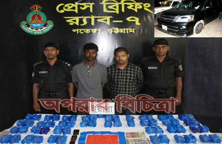 এক লাখ ২৪ হাজার পিস ইয়াবাসহ দুই মাদক পাচারকারী গ্রেফতার