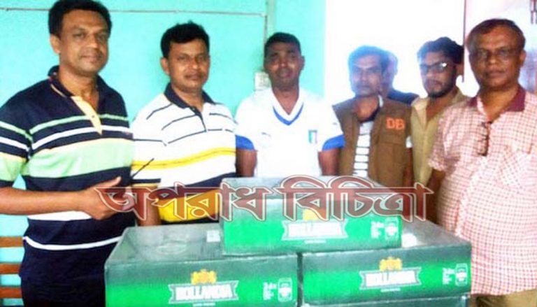 ৬শ ক্যান বিয়ারসহ গ্রেফতার  ফুটবলার মো কাশেম
