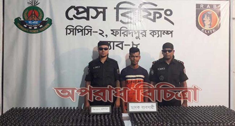 ১ হাজার ৬৩ বোতল ফেন্সিডিলসহ যুবক আটক