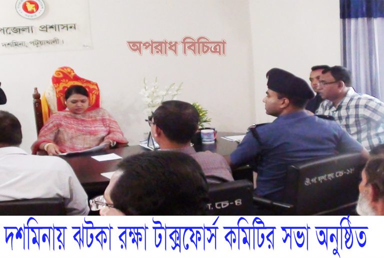 দশমিনায় ঝাটকা রক্ষা টাক্সফোর্স কমিটির সভা অনুষ্ঠিত