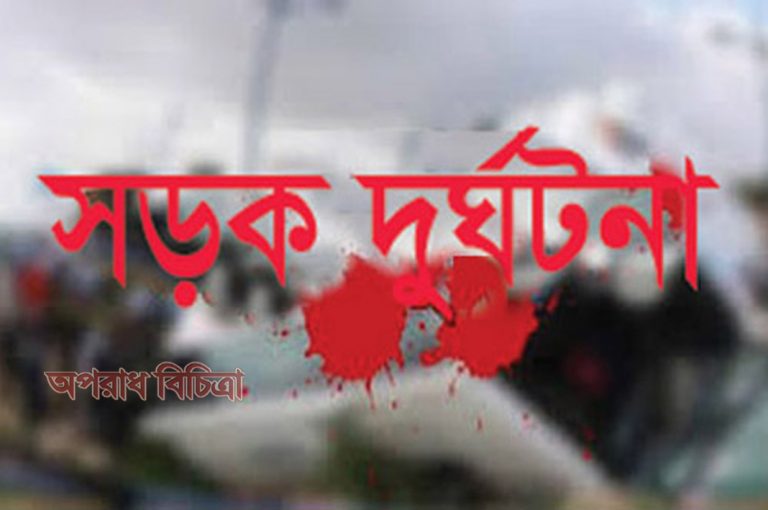 অটোভ্যান উল্টে চালকের মৃত্যু