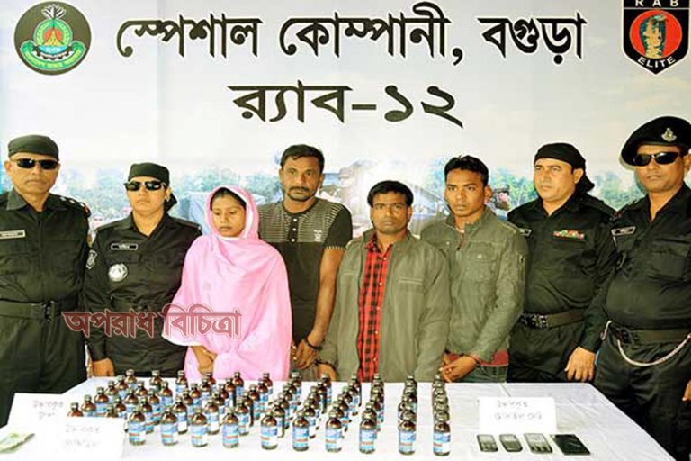 ৭০ বোতল ফেনসিডিলসহ আটক ৪