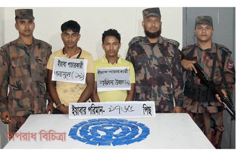 ২৯ লাখ সাড়ে ২৯ হাজার টাকা মুল্যের ইয়াবাসহ আটক ২