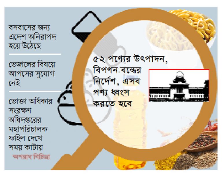 মাদকের মতো ভেজাল খাদ্যপণ্যের বিরুদ্ধে যুদ্ধ ঘোষণা