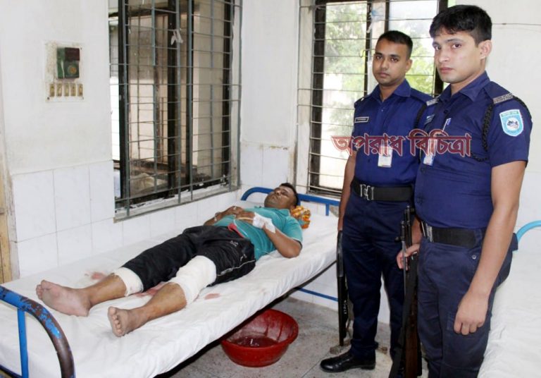 ৮ মাদক মামলার আসামী গুলিবিদ্ধ অবস্থায় গ্রেফতার, ৪ পুলিশ আহত