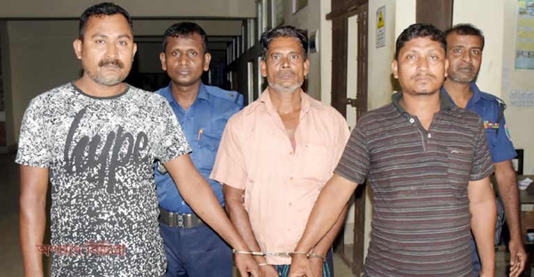 গণধর্ষণের শিকার গৃহবধূর মামলায় গ্রেফতার তিন আসামি রিমান্ডে
