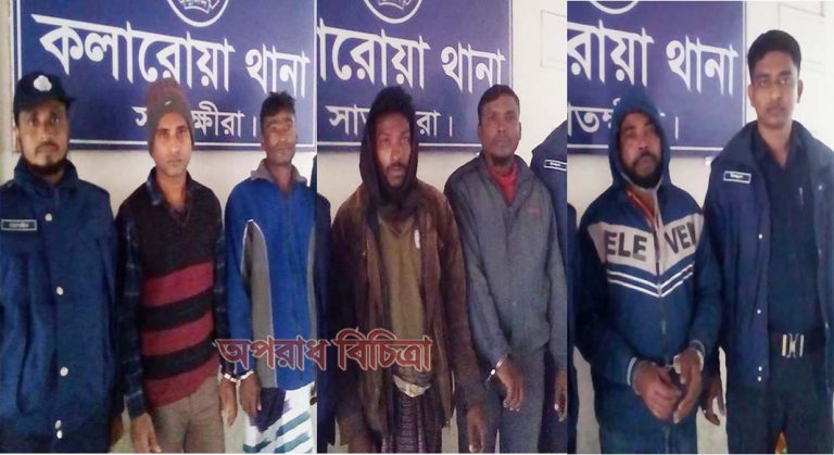 কলারোয়ায় পৃথক অভিযানে ৫ব্যক্তি আটক, গাঁজা-ফেনসিডিল উদ্ধার