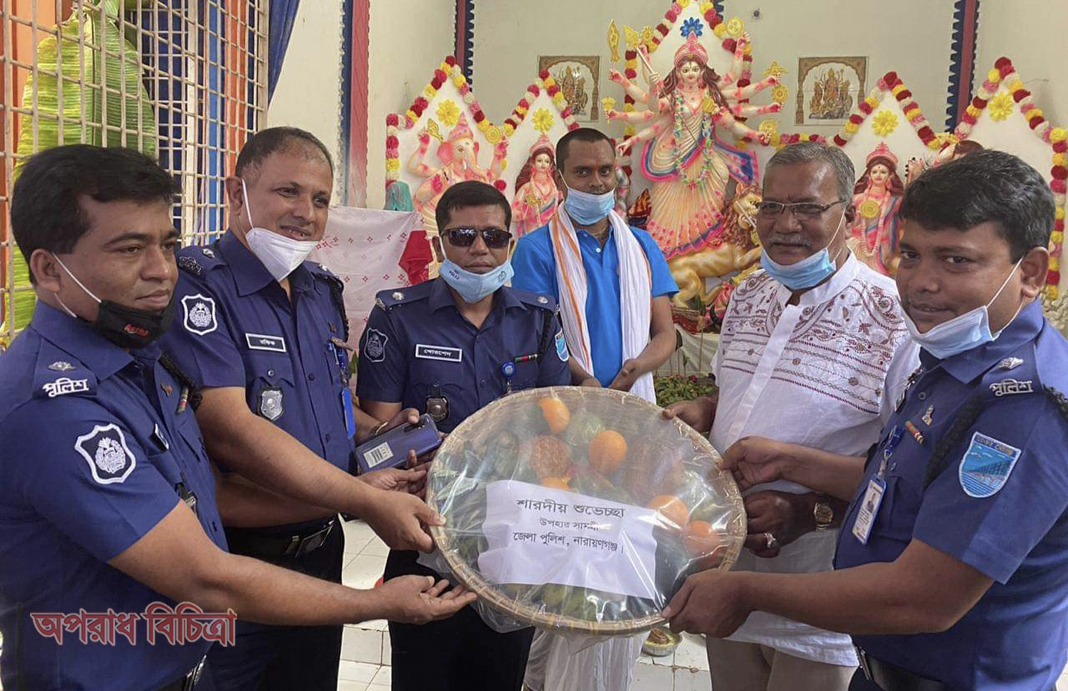 নাঃগঞ্জে পূজা মন্ডপ গুলোতে শতভাগ নিরাপত্তা দেয়া হচ্ছে–অতিঃপুলিশ সুপার খোরশেদ আলম