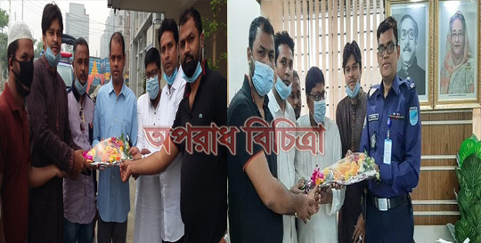 সিদ্ধিরগঞ্জে দুই ওসি সাংবাদিকদের ফুলের শুভেচ্ছা জানালো