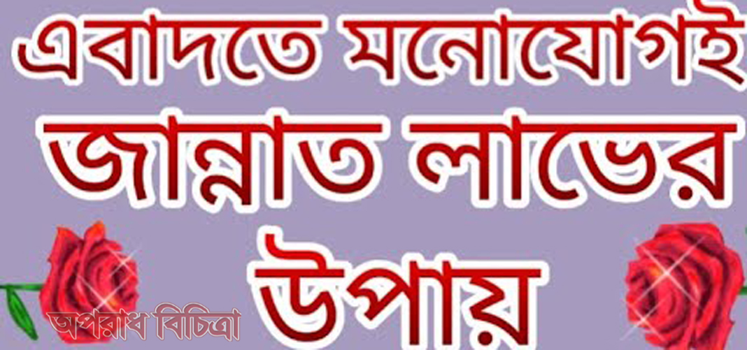 ইবাদতে মনোযোগই জান্নাত লাভের উপায়