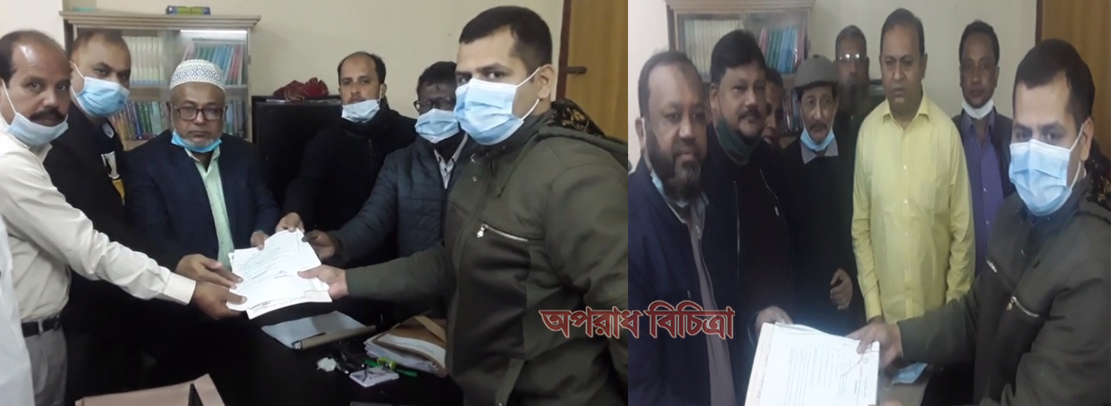 নোয়াখালীর চৌমুহনী পৌরসভার নির্বাচনে প্রার্থীদের মনোনয়নপত্র জমা