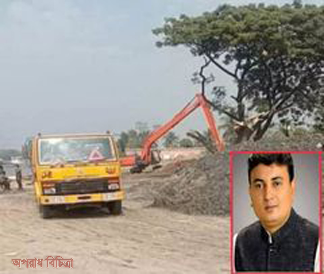 শীতলক্ষ্যা নদী খননের নামে সিবিএ নেতা জাহাঙ্গীরের সেল্টারে মাটি বিক্রির অভিযোগ, হাতিয়ে নিচ্ছে লাখ লাখ টাকা