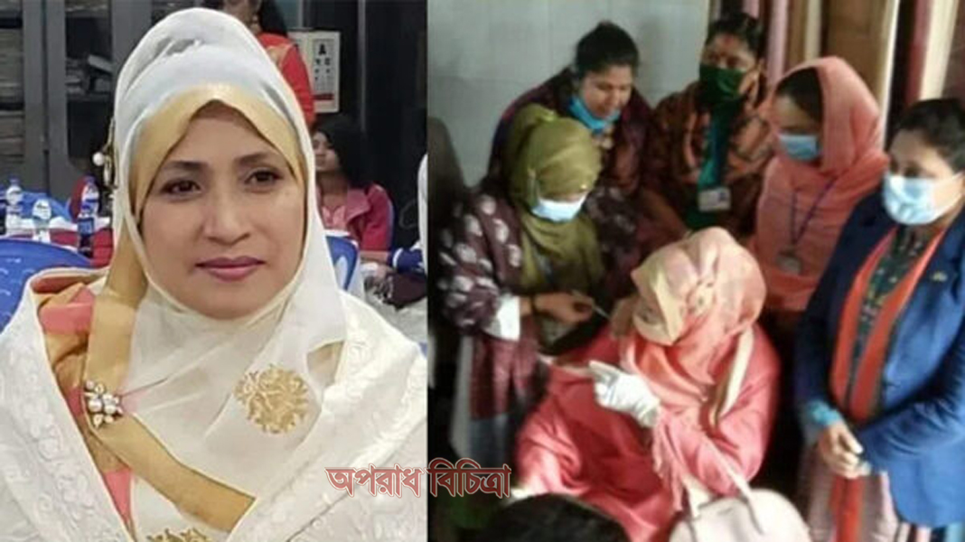 টিকাদান কর্মসূচি উদ্বোধন করতে গিয়ে এমপির ফটোসেশন