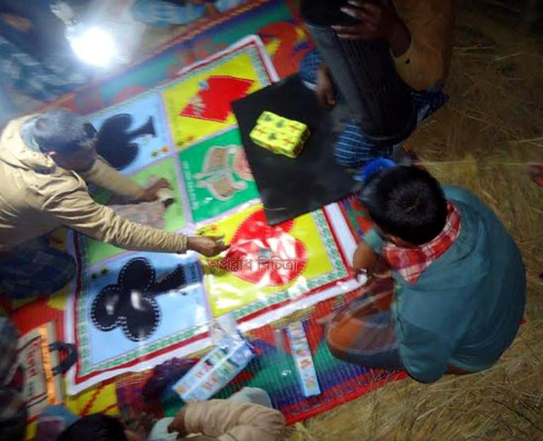 ধর্মপাশায় জমজমাট জুয়ার আসর: ২জুয়ারীর কারাদন্ড