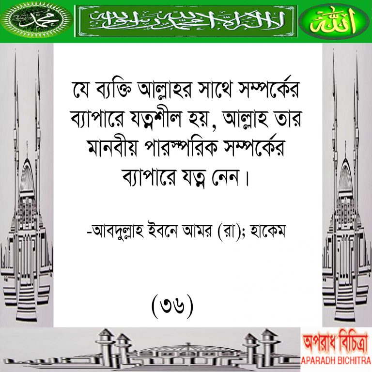 একমাত্র আল্লাহর উপর নির্ভরশীল হউন