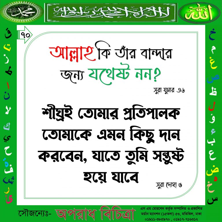 আল্লাহ কি বান্দার জন্য যথেষ্ট নন? // ইসলামিক বাণী // অপরাধ বিচিত্রা