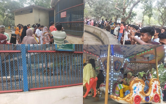 রাজধানীর বিনোদন কেন্দ্র গুলোতে উপচেপড়া ভিড়