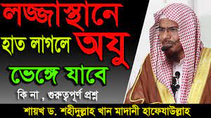 লজ্জাস্থান স্পর্শের কারণে উযূ করা