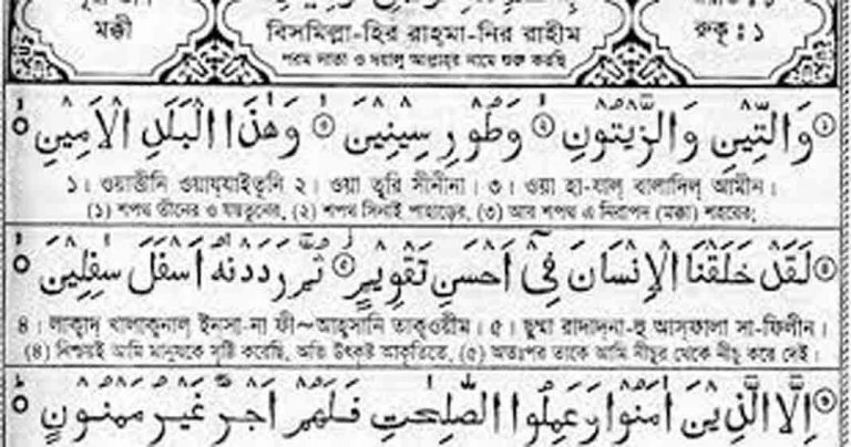সুরা আত তীন এর তাফসির পর্ব ১
