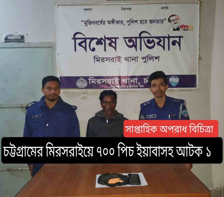 মিরসরাইয়ে ৭০০ পিস ইয়াবাসহ গ্রেফতার ১