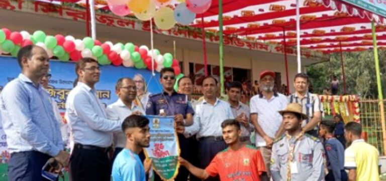 পঞ্চগড়ে বঙ্গবন্ধু আন্ত:কলেজ গোল্ডকাপ ফুটবলে উদ্বোধনী খেলায় জগদল ডিগ্রী কলেজ জয়ী